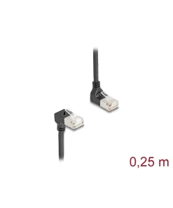 כבל רשת Cat 6A Slim זווית UP\DAWN ז/ז DELOCK | 80291