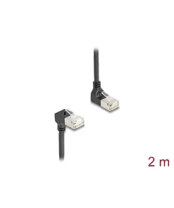 כבל רשת Cat 6A Slim זווית UP\DAWN ז/ז DELOCK | 80294