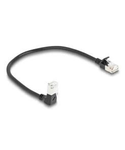 כבל רשת Cat 6A Slim צד אחד בזווית DAWN ז/ז DELOCK | 80305