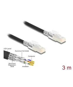 כבל רשת מאובטח RJ45 Cat.6A S/FTP עם 10 קליפסים צבעונים ז/ז DELOCK | 80257