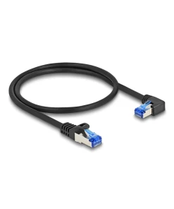 כבל רשת מסוכך Cat 6A צד אחד בזווית ימין ז/ז DELOCK | 80221