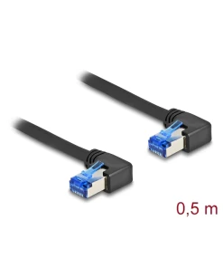 כבל רשת מסוכך Cat6A זווית ימין בשני צדדים ז/ז DELOCK | 80213