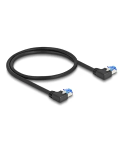כבל רשת מסוכך Cat6A זווית שמאל בשני צדדים ז/ז DELOCK | 80210