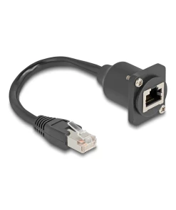 כבל רשת מסוכך RJ45 Cat.5e להתקנה בפאנל מסדרה D ז/נ DELOCK | 87964