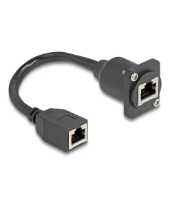 כבל רשת מסוכך RJ45 Cat.5e להתקנה בפאנל מסדרה D נ/נ DELOCK | 87968
