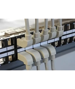 כבל רשת מסוכך RJ45 Cat.6 ז/ז שני צדדים בזווית 90° למטה אורך 1 מטר ז/ז DELOCK | 85868