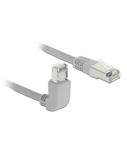 כבל רשת מסוכך RJ45 Cat.6A ז/ז צד אחד בזווית 90° למעלה ז/ז DELOCK | 83645