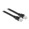 כבל רשת תעשייתי RJ45 Cat.6A F/UTP ז/ז עם ציפוי מתכת פנימי ז/ז DELOCK | 80112