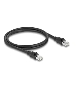 כבל רשת תעשייתי RJ45 Cat.6A F/UTP ז/ז עם ציפוי מתכת פנימי ז/ז DELOCK | 80113