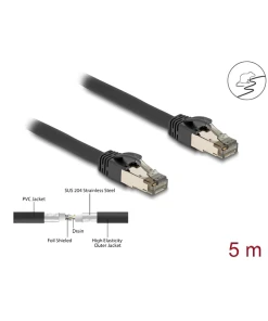 כבל רשת תעשייתי גמיש RJ45 Cat.6A U/FTP Ultra Flexible עם ציפוי מתכת פנימי ז/ז DELOCK | 80243