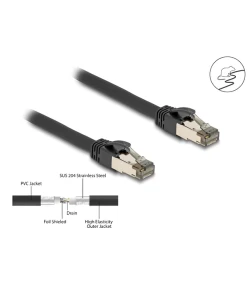 כבל רשת תעשייתי גמיש RJ45 Cat.6A U/FTP Ultra Flexible עם ציפוי מתכת פנימי ז/ז DELOCK | 80245