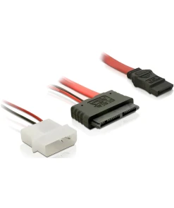 כבלים חשמל ונתונים תקע Micro SATA לשקע SATA 7 pin + תקע מולקס 2 פין 5V ז/נ DELOCK | 84384 | 4K