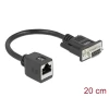 מרחיק Serial RS-232/422/485 על כבל רשת עד 300 מטר שקע DB9 לשקע RJ45 ז/נ DELOCK | 64122 | 4K