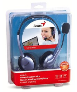 אוזניות למשרד כולל מיקרופון מובנה וביטול רעשים Genius | 31710026400 | HS-04S | AUX