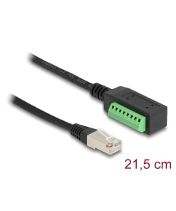 טרמינל בלוק בחיבור הברגה על כבל לתקע רשת מסוכך RJ45 Cat.5e ז/נ DELOCK | 66052