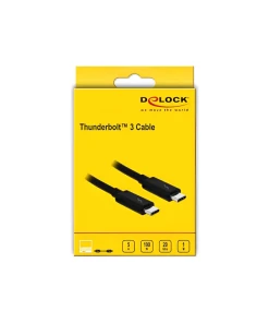 כבל Thunderbolt™ 3 ז/ז 3A תומך 20Gb/s בצבע שחור DELOCK | 84845