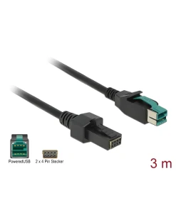 כבל USB עבור מדפסות קופה ומסופים תקע PoweredUSB 12V לתקע 2x4 פין ז/ז DELOCK | 85484