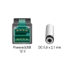 כבל USB עבור מדפסות קופה ומסופים תקע PoweredUSB 12V לתקע DC 5.5x2.1 בזווית 90° ז/ז DELOCK | 80013