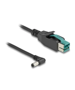 כבל USB עבור מדפסות קופה ומסופים תקע PoweredUSB 12V לתקע DC 5.5x2.1 בזווית 90° ז/ז DELOCK | 80013