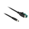 כבל USB עבור מדפסות קופה ומסופים תקע PoweredUSB 12V לתקע DC 5.5x2.1 ז/ז DELOCK | 85498