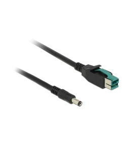 כבל USB עבור מדפסות קופה ומסופים תקע PoweredUSB 12V לתקע DC 5.5x2.1 ז/ז DELOCK | 85498