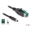 כבל USB עבור מדפסות קופה ומסופים תקע PoweredUSB 12V לתקע DC 5.5x2.5 זז DELOCK 80495