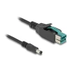 כבל USB עבור מדפסות קופה ומסופים תקע PoweredUSB 12V לתקע DC 5.5x2.5 זז DELOCK 80495