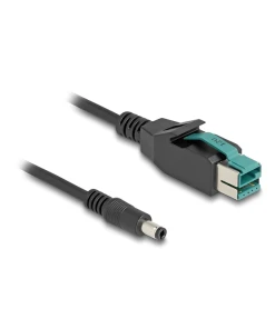 כבל USB עבור מדפסות קופה ומסופים תקע PoweredUSB 12V לתקע DC 5.5x2.5 זז DELOCK 80495