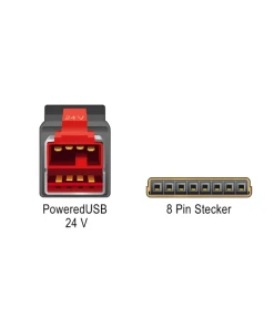 כבל USB עבור מדפסות קופה ומסופים תקע PoweredUSB 24V לתקע 8 פין ז/נ DELOCK | 85479