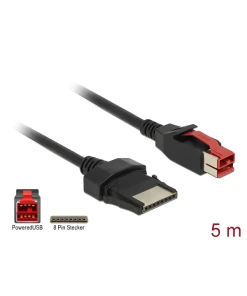 כבל USB עבור מדפסות קופה ומסופים תקע PoweredUSB 24V לתקע 8 פין ז/נ DELOCK | 85481