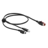 כבל USB עבור מדפסות קופה ומסופים תקע PoweredUSB 24V לתקע USB Type-B + Hosiden Mini-DIN 3 pin ז/נ DELOCK | 85487
