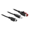 כבל USB עבור מדפסות קופה ומסופים תקע PoweredUSB 24V לתקע USB Type-B + Hosiden Mini-DIN 3 pin ז/נ DELOCK | 85488