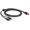 כבל USB עבור מדפסות קופה ומסופים תקע PoweredUSB 24V לתקע USB Type-B + Hosiden Mini-DIN 3 pin ז/נ DELOCK | 85489