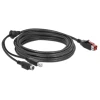 כבל USB עבור מדפסות קופה ומסופים תקע PoweredUSB 24V לתקע USB Type-B + Hosiden Mini-DIN 3 pin ז/נ DELOCK 85491