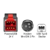 כבל USB עבור מדפסות קופה ומסופים תקע PoweredUSB 24V לתקע USB Type-B + Hosiden Mini-DIN 3 pin ז/נ DELOCK 85491