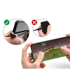 כבל גיימינג USB-C 2.0 בזווית 180° תומך PD 60 W ז/ז DELOCK | 88160