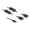 כבל חשמל תקע USB-A ל- 2 שקעים USB-A + מפסקים ז/נ DELOCK | 86803