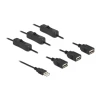 כבל חשמל תקע USB-A ל- 3 שקעים USB-A + מפסקים ז/נ DELOCK | 86804