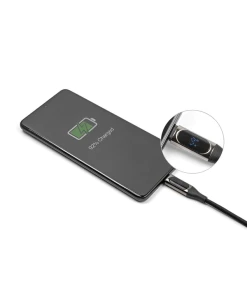כבל טעינה מהירה עם צג USB-C 2.0 תומך PD 3.0 100 W ז/ז DELOCK 86809