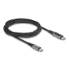 כבל טעינה מהירה עם צג USB-C 2.0 תומך PD 3.0 100 W ז/ז DELOCK 86809