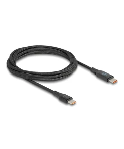 כבל טעינה מהירה עם צג USB-C 2.0 תומך PD 3.1 140 W ז/ז DELOCK | 88136
