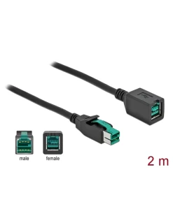 כבל מאריך PoweredUSB 12V עבור מדפסות קופה ומסופים ז/נ DELOCK | 85981