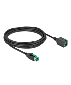 כבל מאריך PoweredUSB 12V עבור מדפסות קופה ומסופים ז/נ DELOCK | 85984