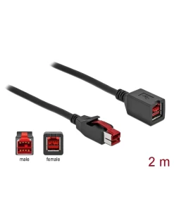כבל מאריך PoweredUSB 24V עבור מדפסות קופה ומסופים ז/נ DELOCK | 85986