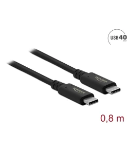כבל קואקסיאלי Thunderbolt/USB4™ 8K Certified 5A 100 watt תומך 40Gb/s ז/ז DELOCK | 86979