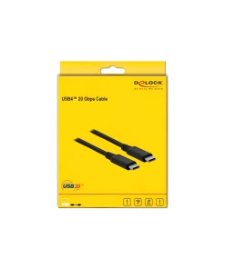 כבל קואקסיאלי Thunderbolt/USB4™ 8K Certified 5A 100 watt תומך 40Gb/s ז/ז DELOCK | 86980