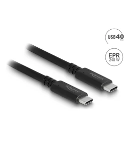 כבל קואקסיאלי Thunderbolt/USB4™ 8K Certified 5A 240 watt תומך 40Gb/s ז/ז DELOCK | 80009