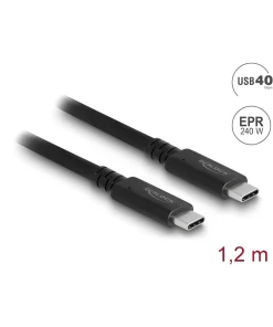 כבל קואקסיאלי Thunderbolt/USB4™ 8K Certified 5A 240 watt תומך 40Gb/s ז/ז DELOCK | 80009