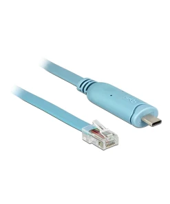 כבל קונסול לסיסקו אפור USB-C זכר לתקע RJ45 RS-232 צ'יפ FTDI ז/ז DELOCK | 63914