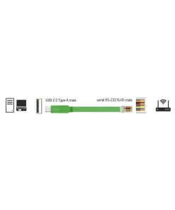 כבל קונסול לסיסקו ירוק USB-A זכר לתקע RJ45 RS-232 צ'יפ FTDI ז/ז DELOCK | 62960